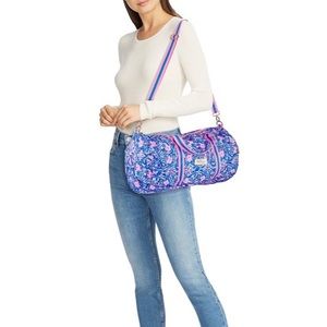 Lilly Pulitzer Lani Duffle Sports Bag Duffel Yoga Bag - Takin It Easy EUC